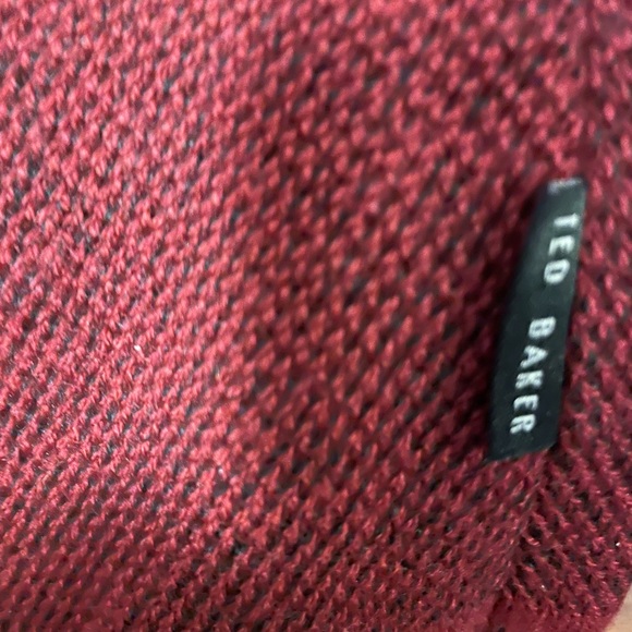 Ted Baker Men’s sweater size 7. Dark red woven. - Picture 4 of 8